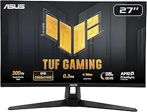 Asus Tuf Gaming 27” 1440p Monitor (vg27aqm5a) - Qhd (2560x1440), 300hz, Fast Ips, Extreme Low Motion Blur Sync, 0.3ms, Speaker, 95% Dci-p3, Shadow Boost, Displaywidget Center, 3 Yr Warranty