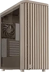 Asus Proart pa401 Wood Edition Beige Atx Pc Case With Tempered Glass Side Panel; Supports Gpus Up To 315mm, 240mm Radiator, 160x32mm Fans, Power/Reset Lock, Detachable Psu Bracket, 2 Year Warranty