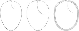 Calvin Klein Women’S Accent Jewelry Set - 3-Piece Layered Stainless Steel Chain Necklace With Lobster Closure - Versatile, Premium Fashion Accessory - Gift For Her
