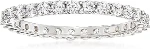 Ross-Simons 0.80 Ct. T.W. Cz Eternity Band In Sterling Silver