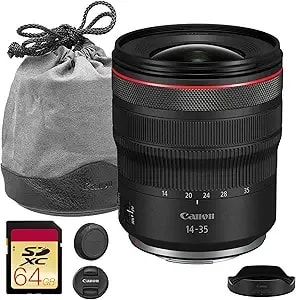 Canon Rf 14-35mm F/4 L Is Usm Lens – Ultra-Wide Zoom Lens With Image Stabilization For Travel, Architecture & Landscape Photography (4857c002) + 64gb Memory Card