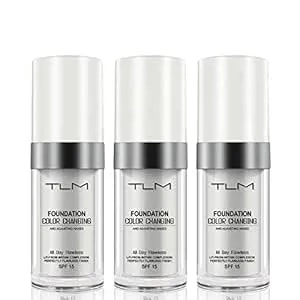 3pcs Tlm Concealer Cover Cream, Flawless Colour Changing Warm Skin Tone Foundation Makeup, Base Nude Face Liquid Cover Concealer