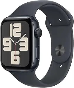 Apple Watch Se (2nd Gen) [Gps 44mm] Smartwatch With Midnight Aluminum Case With Midnight Sport Band M/L (Renewed)