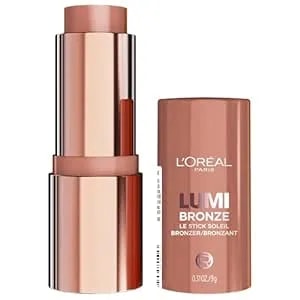 L'Oreal Paris Lumi Bronze Le Stick Soleil Bronzer Stick, Cream-To-Powder Bronzer For A Sunkissed Face Makeup Glow, 100 Sunkissed Rosé