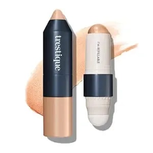 Trestique Highlight Stick, Illuminator Makeup For Face, Highlighter Makeup Stick, Face Highlighter Bronzer - Refillable