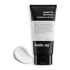 Anthony Instant Fix Oil Control For Men – Mattifying Lotion For Oily Skin – Moisturizer And Pore Minimizer Instantly Eliminates Shine – 3 Fl Oz