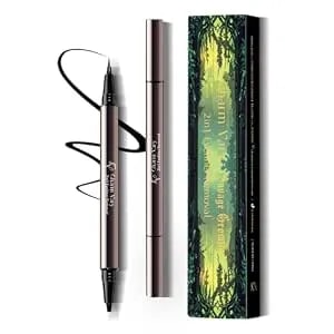 Waterproof Liquid Eyeliner Pencil With Correction Pen, 2-In-1 Black Eye Liner Pen For Older Women, Smudge Proof Gel Eyeliner Stick For Waterline & Winged Look
