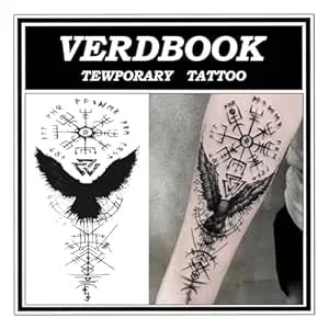 Waterproof Temporary Tattoos: 2-Sheet Tattoo Kit With Realistic Body Stickers, Semi-Permanent Tattoos For Adults Lasting 7-15 Days – Safe For Men & Women, Black Wings