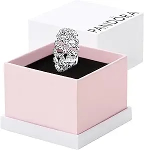Pandora-Pavé Cuban Chain Ring-Sterling Silver-With Gift Box