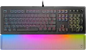 Turtle Beach Vulcan II Max – Optical-Mechanical PC Gaming Keyboard, Customizable RGB Illuminated Keys And Palm Rest, Smart Keys, Titan II Smooth Linear Switches, 200M Keystroke Durability – Black