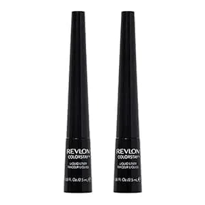 Revlon Liquid Eyeliner, Colorstay Eye Makeup, Smudgeproof, Longwearing With Ultra-Fine Tip, 251 Blackest Black (Pack Of 2)