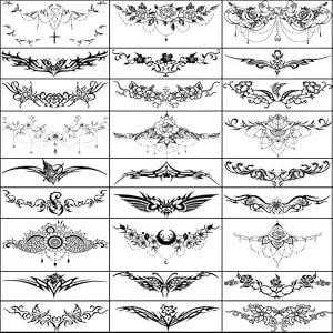 27 Sheets Sexy Temporary Tattoos For Women Long Lasting Sexy Temporary Tattoo Stickers Kit Chest Abdomen Navel Fake Tattoos Makeup Art Apply Fake Tattoo For Women And Girl