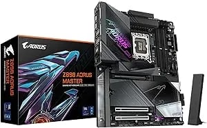 Gigabyte Z890 Aorus Master Intel Core Ultra (Series 2) LGA 1851 Motherboard, ATX, DDR5, 5X M.2, Pcie 5.0, Thunderbolt 4, WIFI7, 10GbE LAN, EZ-Latch