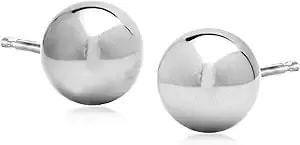 Ross-Simons Italian 8mm Sterling Silver Ball Stud Earrings