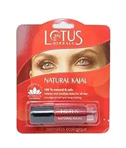 Lotus Herbals Natural Kajal 100% Natural & Safe 4 G (Pack Of 3)