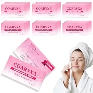 50 Count Makeup Remover Wipes Mini Makeup Wipes Travel Face Makeup Wipes Individually Wrap For Mascara Lipstick Oil Dirt Face Skin Hypoallergenic Alcohol-Free