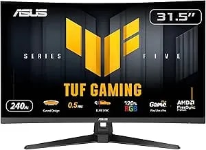 Asus Tuf Gaming Series 5 32” 1080p Curved Monitor (vg32vqm5az) - Full Hd, 1500r, 240hz, 0.5ms, Extreme Low Motion Blur Sync, Freesync Premium, 120% Srgb, Displaywidget, 3 Yr Warranty