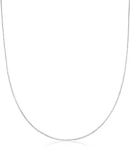 Ross-Simons Italian 1mm Sterling Silver Adjustable Diamond-Cut Snake-Chain Necklace