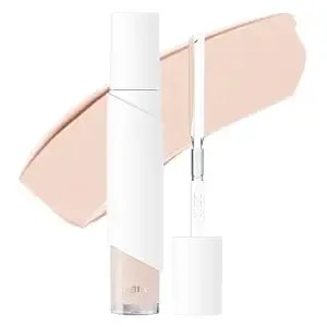 Bbia Eau Stay Concealer - All Day Fitting Natural Coverage Liquid Concealer, Spatula Applicator Tip, Comfortable Lightweight & Longlating, High Fitting, Vegan, Korean Makeup (21 Light, Pack Of 1)