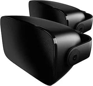 Bowers & Wilkins Am-1 Architectural Monitor Weather-Resistant Outdoor Speakers For Patio Or Poolside, 1" Aluminum-Dome Tweeter, 5" Glassfibre Cone Midrange & Auxiliary Bass Radiator (Pair, Black)
