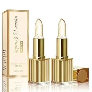 2pcs Transferproof Color Changing Lipstick, Ph Activated Lip Balm, 24 Hours Long-Lasting Moisturizing Lip Glow, Hydrating Non-Sticky Tint, Personalized Color For All Skin Tones (2)