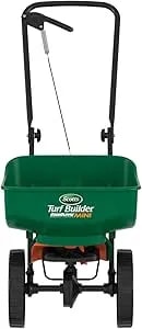 Scotts Turf Builder Edgeguard Mini Broadcast Spreader - Spreader For Lawn Fertilizer, Weed & Insect Control, Grass Seed, And Ice Melt, Holds Up To 5,000 Sq. Ft. Of Product