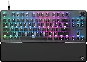 Turtle Beach Vulcan Ii Tkl Pro Magnetic Mechanical Rgb Gaming Keyboard – Analog Hall-Effect Switches, Adjustable Actuation, Rapid Trigger, Swappable Keycaps, Tenkeyless Design, Anti-Ghosting – Black