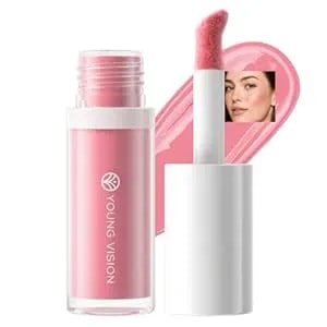 Young Vision Weightless Liquid Blush, Dewy Glow Cream Cheek Tint, 02 Rose - Waterproof, Hydrating, Long-Lasting Liquid Blush. Soft Sponge Applicator For A Blendable, Radiant Glow. Color: 02 Rose