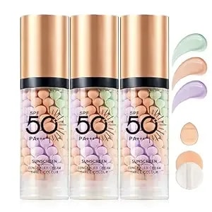 3pcs 3 In 1 Primer For Face Before Makeup, Color Correcting Primer Spf 50 Sunscreen Isolation Cream, Moisturizing One Step Makeup Primer Serum, Oil Control Skin Corrector Radiance Skin