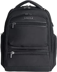 Kenneth Cole Reaction Protec Travel Business Backpack 17" Laptop Computer TSA Checkpoint-Friendly Bookbag With USB Port, Black