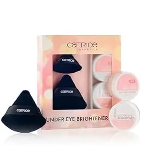 Catrice - Under Eye Brightener & Setting Powder Gift Set In 010 Light Rose + Magic Perfector Powder Puff Duo - Bright, Smooth & Long-Wear Finish