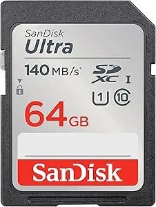Sandisk 64gb Ultra Sdxc Uhs-I Memory Card - Up To 140mb/S, c10, u1, Full Hd, Sd Card - Sdsdunb-064g-gn6in