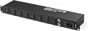 Startech.Com 1u 19 Inch 8 Port Rack Mount Pdu - Iec c13 Socket Rackmount Power Supply/Strip - Horizontal Server Rack Mountable Pdu /Data Center Power Distribution Unit 16a 240v (pdu08c13h)