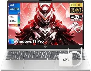 Hp i7 Touchscreen Laptop, 10-Core Intel Core i7-1355u(Up To 5ghz, Beat Core 7 160u), 16gb ddr4 1tb Ssd 15.6" Fhd Intel Iris Xe Graphics Win 11 Pro wifi6 W/Gm Accessory Notebook For Business Gaming
