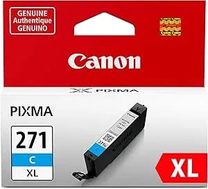 Canon Cli-271xl Genuine Cyan Ink Tank, Compatible With mg6820, mg6821, mg6822, mg5720, mg5721, mg5722, mg7720, ts5020, ts6020, ts8020, And ts9020 (Optional) Printers