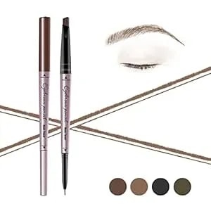 Music Flower Eyebrow Pencil Double Ended, Waterproof Natural Brow Enhancing Pen, Long Lasting Eye Makeup, Pack Of 1, Light Brown