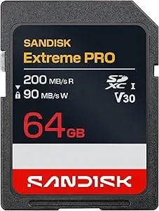 Sandisk 64gb Extreme Pro Sd Uhs-I Card - Up To 200mb/S Read Speed And 90mb/S Write Speed, 4k Uhd, Full Hd, u3, And v30 - Sdsdxxu-064g-Gscin