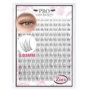 Prolashbeauty Natural Lash Clusters Wispy Lashes Invisible Band Eyelash Clusters Cc Curl Individual Lashes Natural Look Lashes Clusters With Super Thin Band Reusable Soft & Comfortable (Zora,8-16mix)