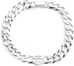 Harley-Davidson Womens Bar & Shield Pave Curb Chain Flex Bracelet, Silver