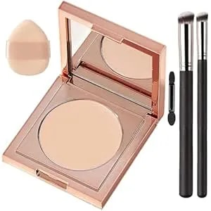 Colored Clay Cc Undereye Corrector, Under Eye Concealer With Three Brushes And Mini Powder Puff, Color Corrector For Dark Circles, Moisturizing Concealer