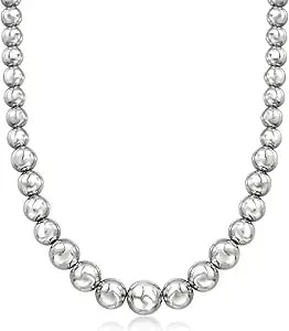 Ross-Simons Italian 10-16mm Sterling Silver Graduated Bead Necklace