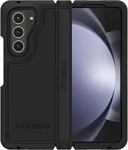 Otterbox Galaxy Z fold5 Defender Series Xt Case - Black, Screenless, Rugged Hinge Protection, Lanyard Attachment, Powershare And Wireless Charging Compatible