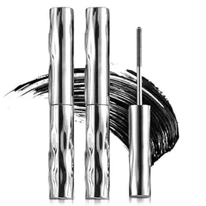 Wand Mascara,Metal Mascara Wand,3d Curling Metal Wands Mascaras Black, Waterproof Natural Length Slim Volume Building For Women (Black*2)