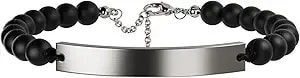 Enso Rings Embrace Silicone Bracelet - Smooth, Lightweight Beaded Bar Bracelet