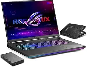 Asus Rog Strix g16 (2025) Gaming Laptop, 16" 165hz Fhd+ Nebula Display, Nvidia Rtx 5070, Amd Ryzen 9 8940hx, 32gb ddr5, 2tb Ssd, Intelligent Cooling, win11 Pro - W/Mytrix 1tb External Hd & Cooler