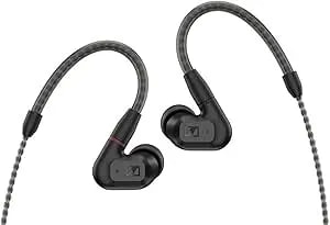 Sennheiser Consumer Audio IE 200 In-Ear Audiophile Headphones - Trueresponse Transducers For Neutral Sound, Impactful Bass, Detachable Braided Cable With Flexible Ear Hooks - Black