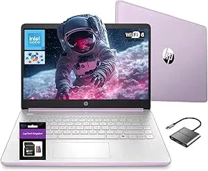 HP 14 Inch Student Laptop Office 365, Quad-Core Processor(Beat i3-1115G4), 16GB RAM 256GB Storage (128GB UFS+128GB SD Card), Laptop For College Students And Business Home With Wi-Fi 6 HD Webcam Win11