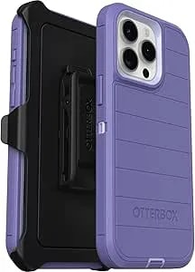 Otterbox Iphone 15 Pro Max (Only) Defender Series Pro Case - Mountain Majesty (Purple), Screenless, Rugged & Durable, With Port Protection, Includes Holster Clip Kickstand