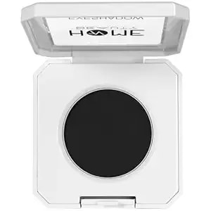 Single Black Eyeshadow, High Pigment Long Lasting White Case Matte Single Eyeshadow