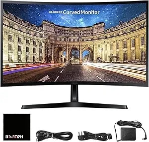Samsung s36gd 27" Curved Monitor – Lcd Fhd, 16:9, 1920x1080, Hdmi, Vga, Vesa, Eye Saver & Flicker-Free Tech – Boomph'S Comprehensive Ultimate Performance Cloth Solution For Your Workspace